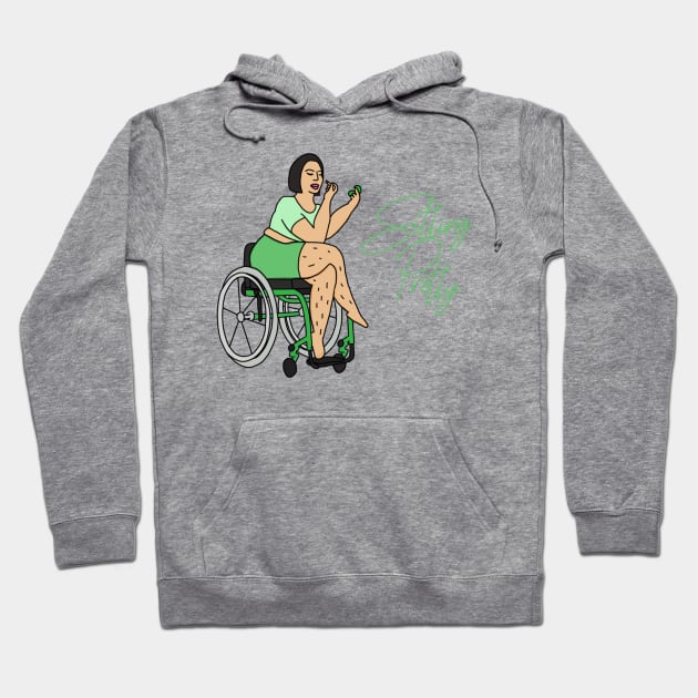 Sitting Pretty in Green 4 Hoodie by Dissent Clothing